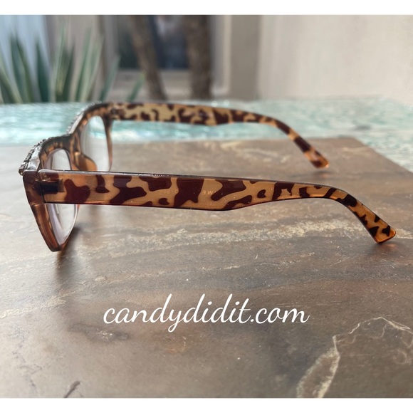 NWT Candy Did It! Brown On Brown Animal Print Bling Readers Strength 2.50 Wit… - Picture 7 of 9